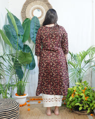 Coca-Cola floral yoke kurta