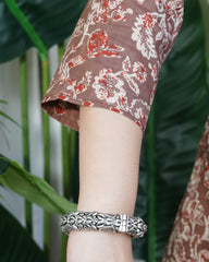 Brown floral Yoke kurta