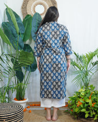 Blue Leaf Kurta
