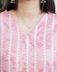 Blush Pink Printed Kurti
