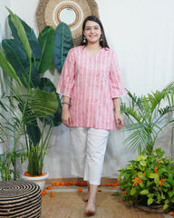 Blush Pink Printed Kurti
