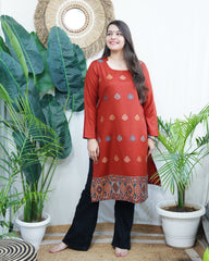 Rust Kullu Woollen kurta