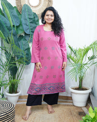 Pink Kullu Woollen kurta