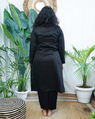 Black woollen Kullu suit set