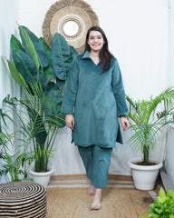 Teal Imported woollen coord set