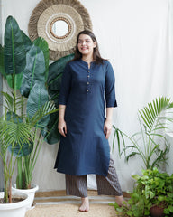 Navy blue basic lines coord set