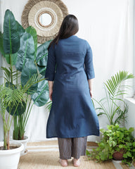 Navy blue basic lines coord set