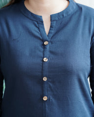 Navy blue basic lines coord set