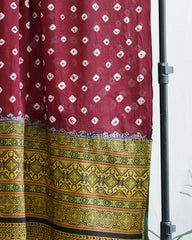 Wine Bandhini print dupatta