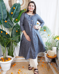 Indigo leher Aline kurta