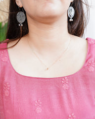 Pink Georgette Aline kurta with lining