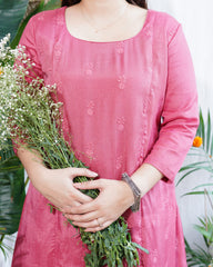 Pink Georgette Aline kurta with lining