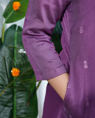 Purple Georgette Aline kurta with lining
