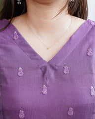 Purple Georgette Aline kurta with lining