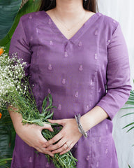 Purple Georgette Aline kurta with lining