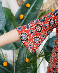 Maroon modal ajrakh kurta