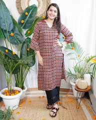 Multi geometric modal kurta