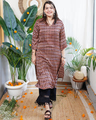Multi geometric modal kurta