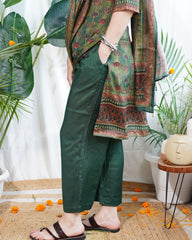 Green Digital printed full suit set