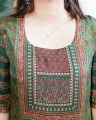 Green Digital printed full suit set