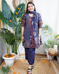 Navy Digital printed full suit set
