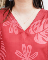Maroon leaf aline kurta