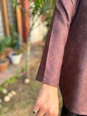 Multi abstract woollen short kurti