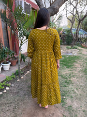 Mehendi Bandhini Dress from the back by MySanskritam