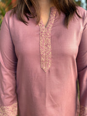 Onion pink Woollen short kurti