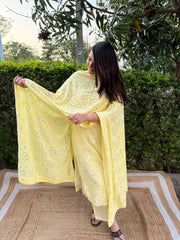 Lemon Kashmiri style embroidered full suit set
