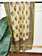 Green ambi cotton sanganeri duppata