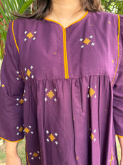 Purple geometric gather style Coord set