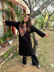 Blue Flower Phiran (Loose Fitting)