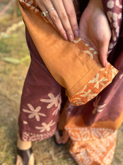 Mustard Tussar Silk suit set