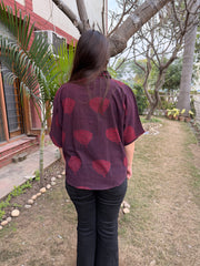 Wine Ajrakh shirt