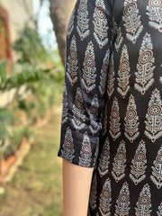 Black ajrakh modal coord set