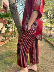Maroon Jharokha coord set