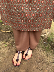 Brown Buti Full Suit Set Pants by MySanskritam