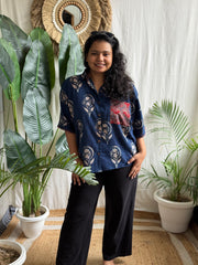 Indigo big buta shirt