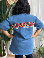 Denim Boho patchwork shirt