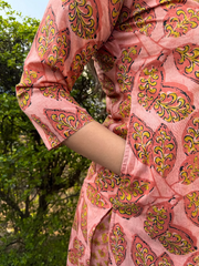Saffron Jahota Leaf Co-ord Set pocket by Sanskritam