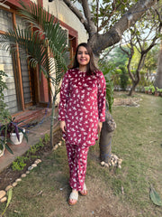 Floral Fleece night-suit
