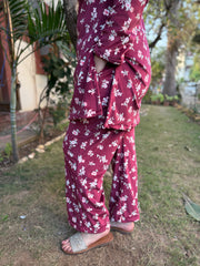 Floral Fleece night-suit
