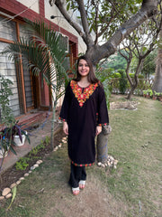 Black embroidered Phiran (Loose fitting)
