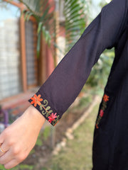 Black embroidered Phiran (Loose fitting)