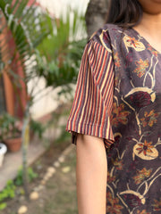 Brown floral digital printed Shirt