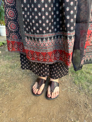 Black sanganeri Aline suit set