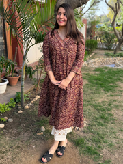 Brown Ambi aline kurta