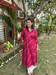Magenta lehar aline kurta