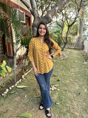 Mustard floral Button shirt